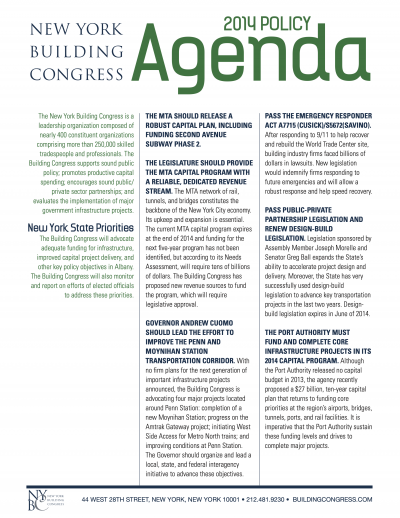 2014 Policy Agenda